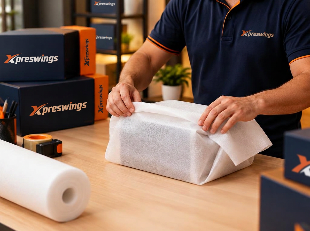 Professional packing of a parcel